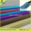 Glitter pu leather for making shoes, handbags